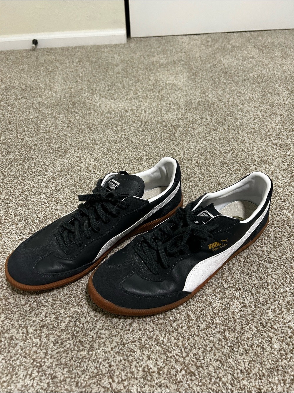 Puma Blue & White Sneakers with Gum Sole - Picture 2 of 6
